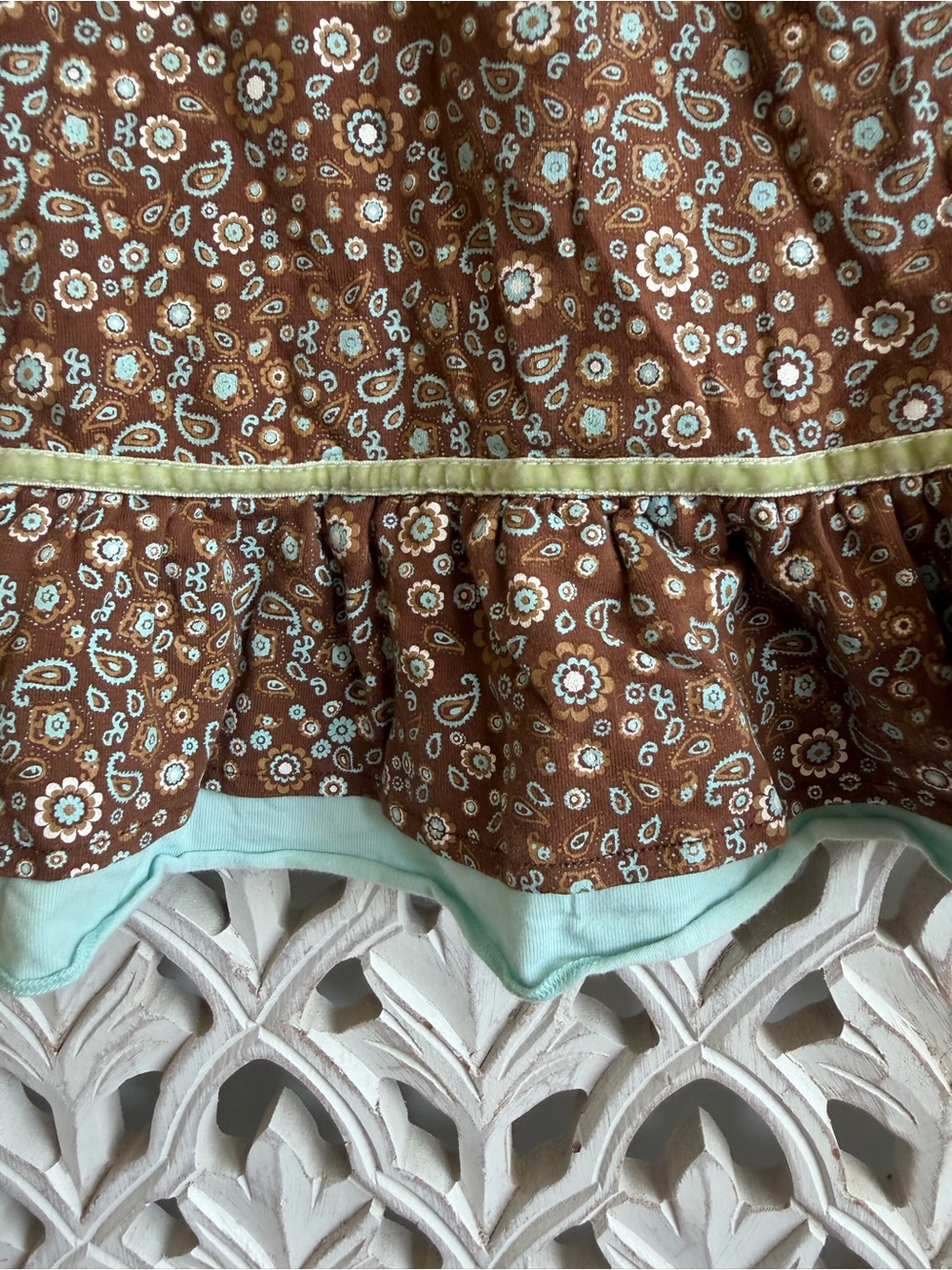 C’est La Vie Girls Floral Paisley Boho Dress Size 2 Round Collar - Picture 5 of 7
